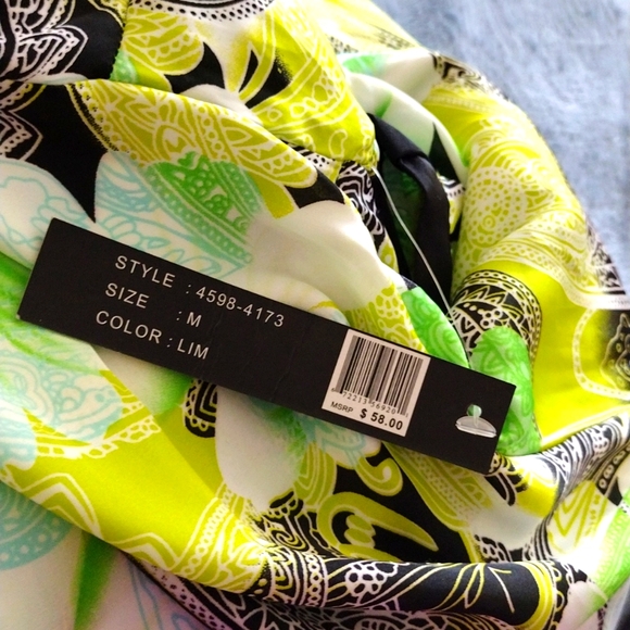 Essentials lime green flowers and Paisley - Picture 7 of 8